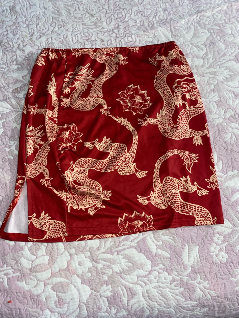 Red and Black Dragon Print Two-Piece Set - Picture 4 of 5